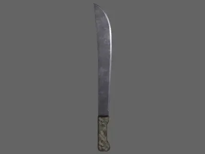 PBR Machete Low-poly 3D model