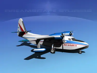 Grumman G-73 Mallard Gulf Coast Aviation 3D model