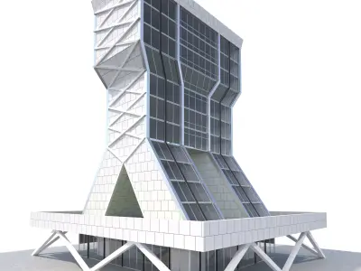 Commercial Building-018 Office Tower 3D model