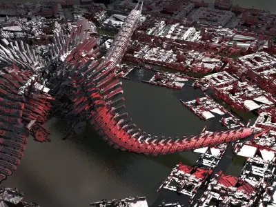 Robot Dino Spine Structure 3D model