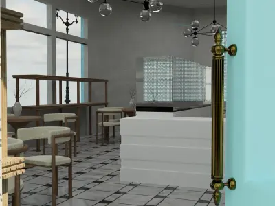  coeur  healthy epicerie cafe paris 3D model