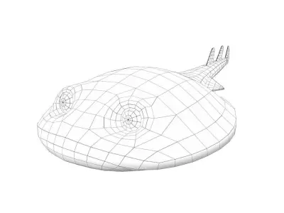 Nacrine Bancrofti Animated Fish  Low-poly 3D model