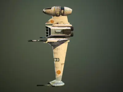 B Wing Star Wars 3D model