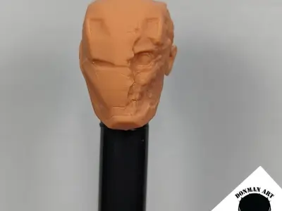 Iron Man Zombie Head for 6 inch action figures 3D print model