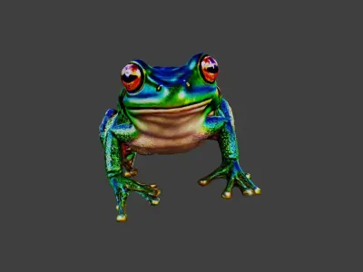 Frog Animal Low-poly 3D model