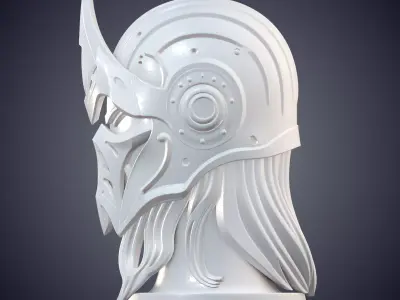 Sci-Fi Warrior Helmet Bust Miniature PM-885 3D print model