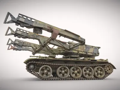 Self-propelled rocket launcher S-125 Newa 02 3D model