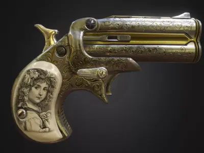 Derringer Low-poly 3D model