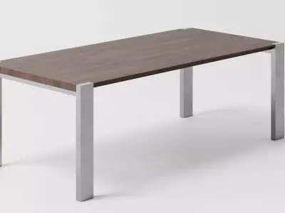 Simple Dining Table Free 3D model