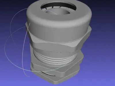 Cable Gland PG 11 Stainless Steel Free 3D model