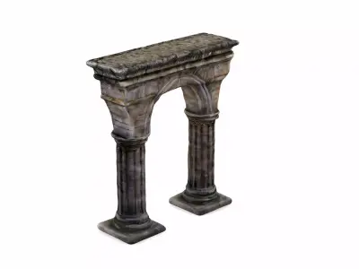 Marbled Elegance A Classic Stone Archway 3D Model 3D model
