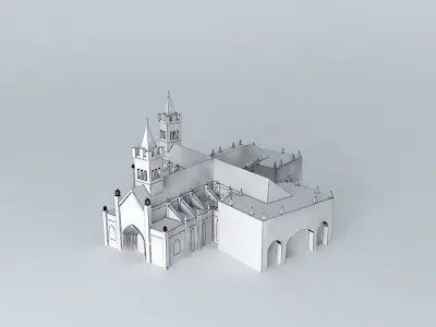 Cathedral St Peter the Apostle San Pedro de Macoris Dominic... Free 3D model