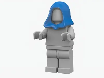 Lego Hoodie Hat with Minifigure 3D model