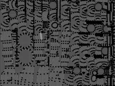 baton spiked weapon with lights Low-poly 3D model