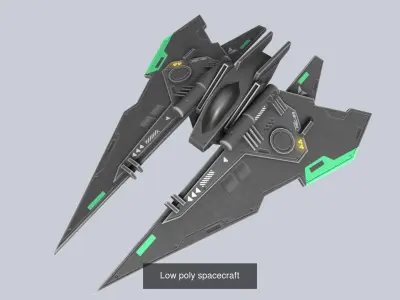 Low poly spacecraft collection 