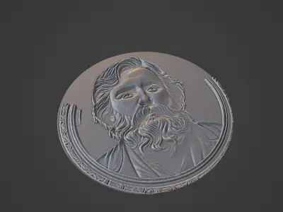 Rousseau Medallion 3D print model
