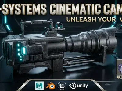 Sci-Fi Cinematic Camera - Game Ready PBR 3D Model Low-poly 3D model