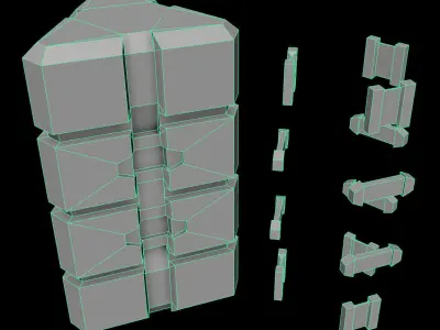 Sci fi machine - Cyberpunk design - PBR Low-poly 3D model