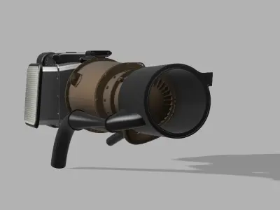 Turbomeca Alouette III 3 turbine for vario rc model helicopter 3D print model