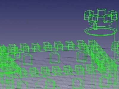Small Castle squared base 3D print model