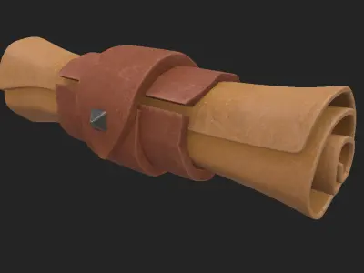 Letter PBR lowy poly Free low-poly 3D model