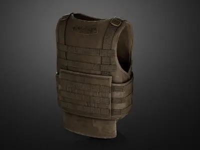 Army vest  Low-poly 3D model