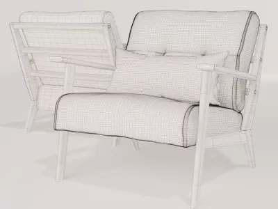 Armchair Timon Free 3D model