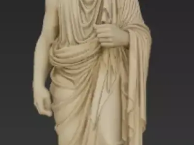 Stylized Roman Senator Statue Free 3D model