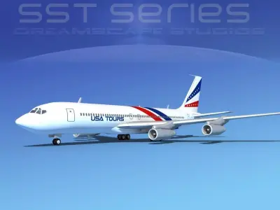 Boeing 707-320 SS USA Tours 3D model