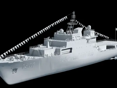 China Coast Guard Ship 1301 a 3000-ton law enforcement ship 3D model