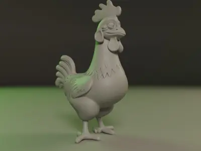 Rooster 3D print model