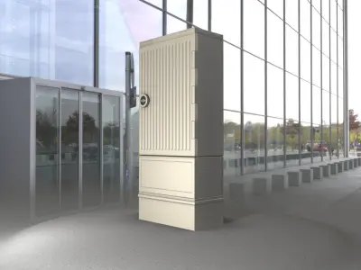 Electrical Distribution Cabinet 114 Low-poly 3D model