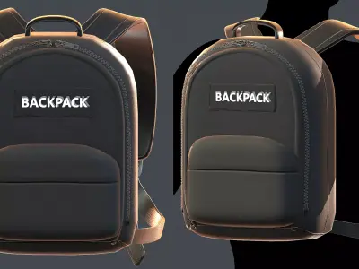 Backpack military combat soldier armor scifi Generic camp Low-poly 3D model