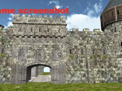 Medieval town construction kit for Unity Low-poly 3D model