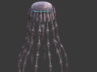 Jelly Fish Sci fi array  Low-poly 3D model