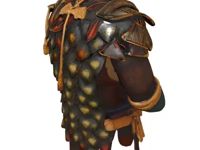 Warrior Scale Armor Fantasy Low-poly 3D model