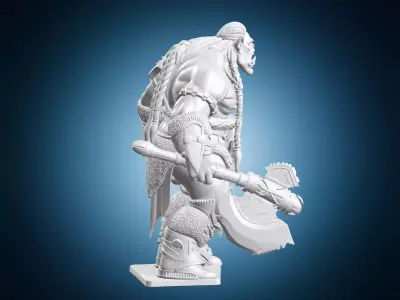 Hulking Orc Miniature 3D print model