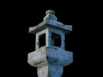 Japanese traditional lantern Free 3D model