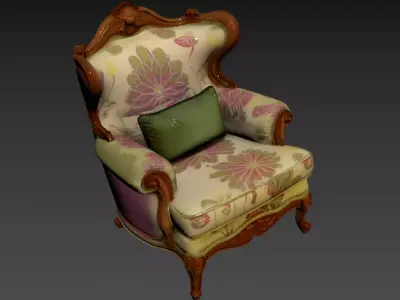 134- Chinese Style Scene - Free 3D Model of Chair 4 Free 3D model