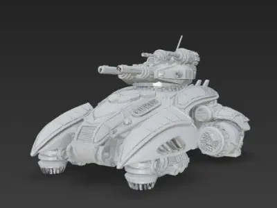 3D Printable Iron Oath Spearhead Heavy Hover Tank 3D model