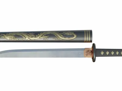 Japanese sword Free 3D model