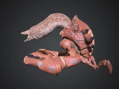 Abisal Monster Low-poly 3D model