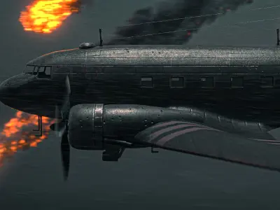 High Resolution Smoke Fire Trail Animations 3D model