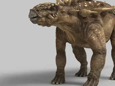 Polocantus dinosaur Low-poly 3D model