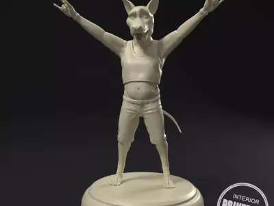 Rock dog Free 3D print model
