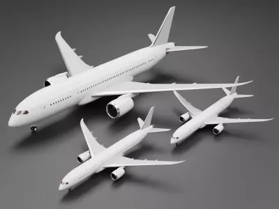 Boeing 787-8 787-9 787-10 Dreamliner Pack 3D model