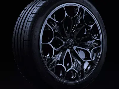 Audi R8 Rim Final Fantasy XV Edition Real World Size 3D model