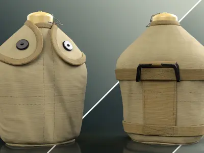 Military-Tactical Cover Bag Bottle Pouch 02 Free 3D model