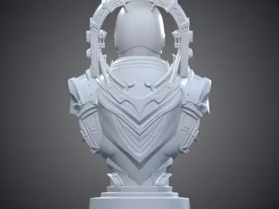 Cyberpunk Ninja Assassin Bust PM-446 3D print model