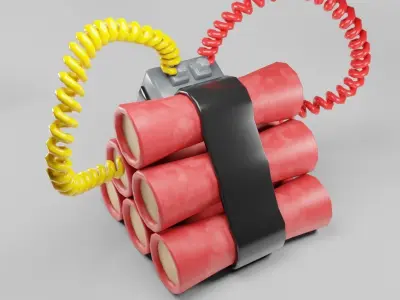 TNT prop Low-poly 3D model